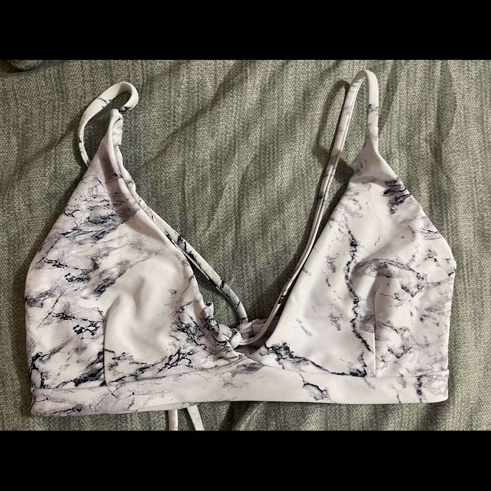 marble bikini top